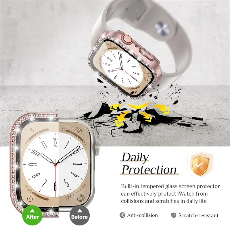 PC Hard Bumper Screen Protector for Apple Watch 10 9 8 45mm 44mm 42mm 46mm 40mm Full Case Cover for IWatch Ultra 7 SE 6 5 4 3 2 image 4