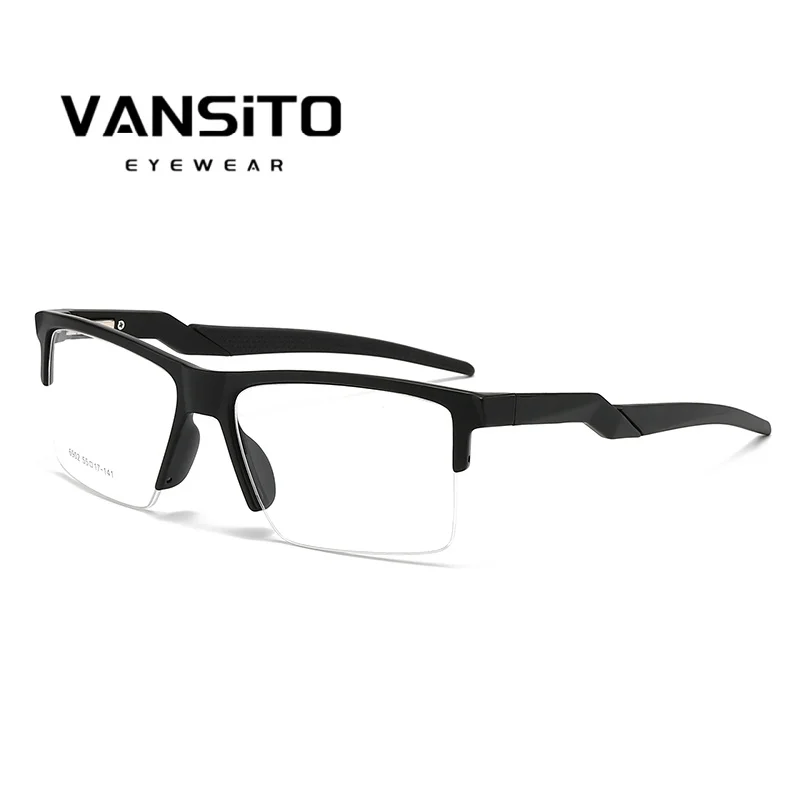 

VANSITO High Quality Retro Men square TR90 Myopia Optical Frame Matte Black Sport Eyeglasses Frames