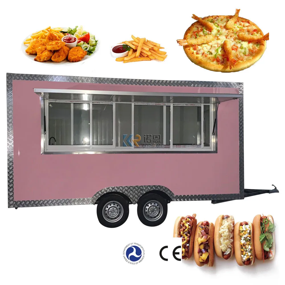 2023 Retail Food Stall Mobile Cart Kiosk Retro Carts Truck Food Trailer with Full Kitchen Equipments