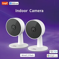 Tuya Smart Security 2/4Pack - 3MP Wired Camera w/Night Vision, Motion/Sound Detection, Pet Monitor for Home, iOS/Android/Web