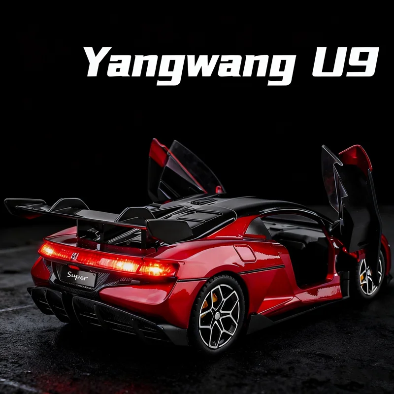 

1/24 BYD Yangwang U9 Alloy Electric Sports Car Model Diecast Metal Toy New Energy Racing Vehicle Car Model Sound Light Kids Gift