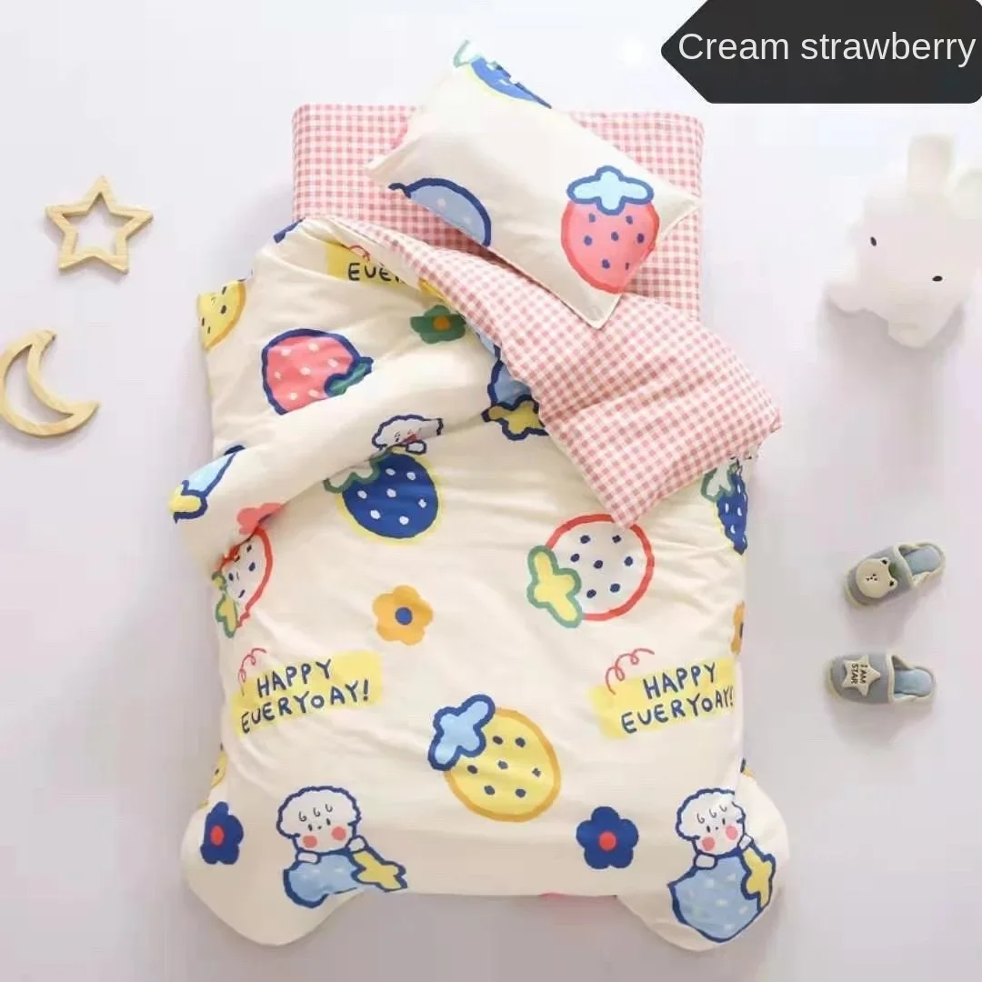 2021 New Children's  Cotton Bedding 3-Piece Set Quilt Cover Pillowcase Cushion Cover Breathable Cartoon Quilt Cover Set LC231