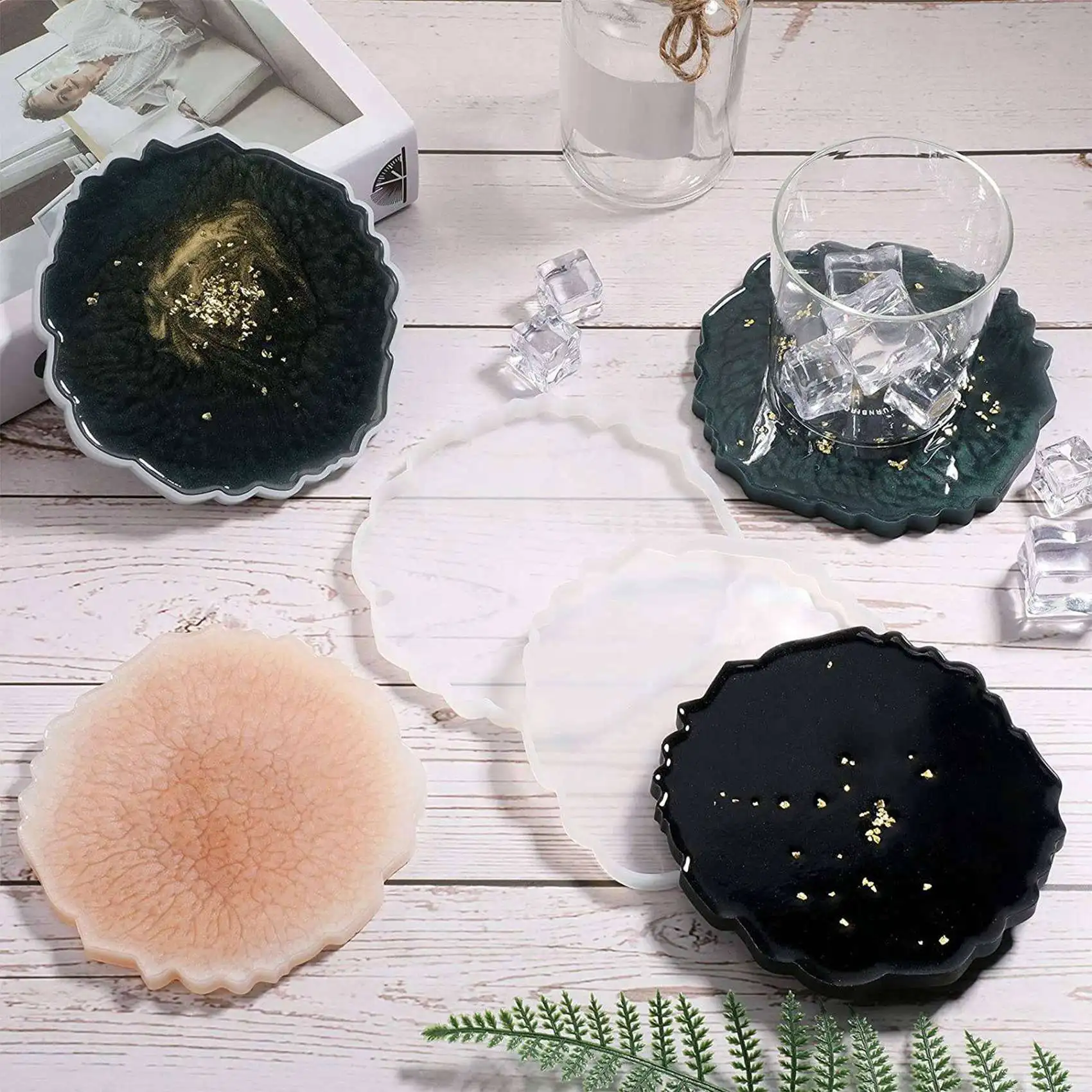 

Y50A-20 шт. силиконовые агатовые подставки для литья смолы, формы для изготовления подставок из эпоксидной смолы, ремесло «сделай сам», украшение для дома