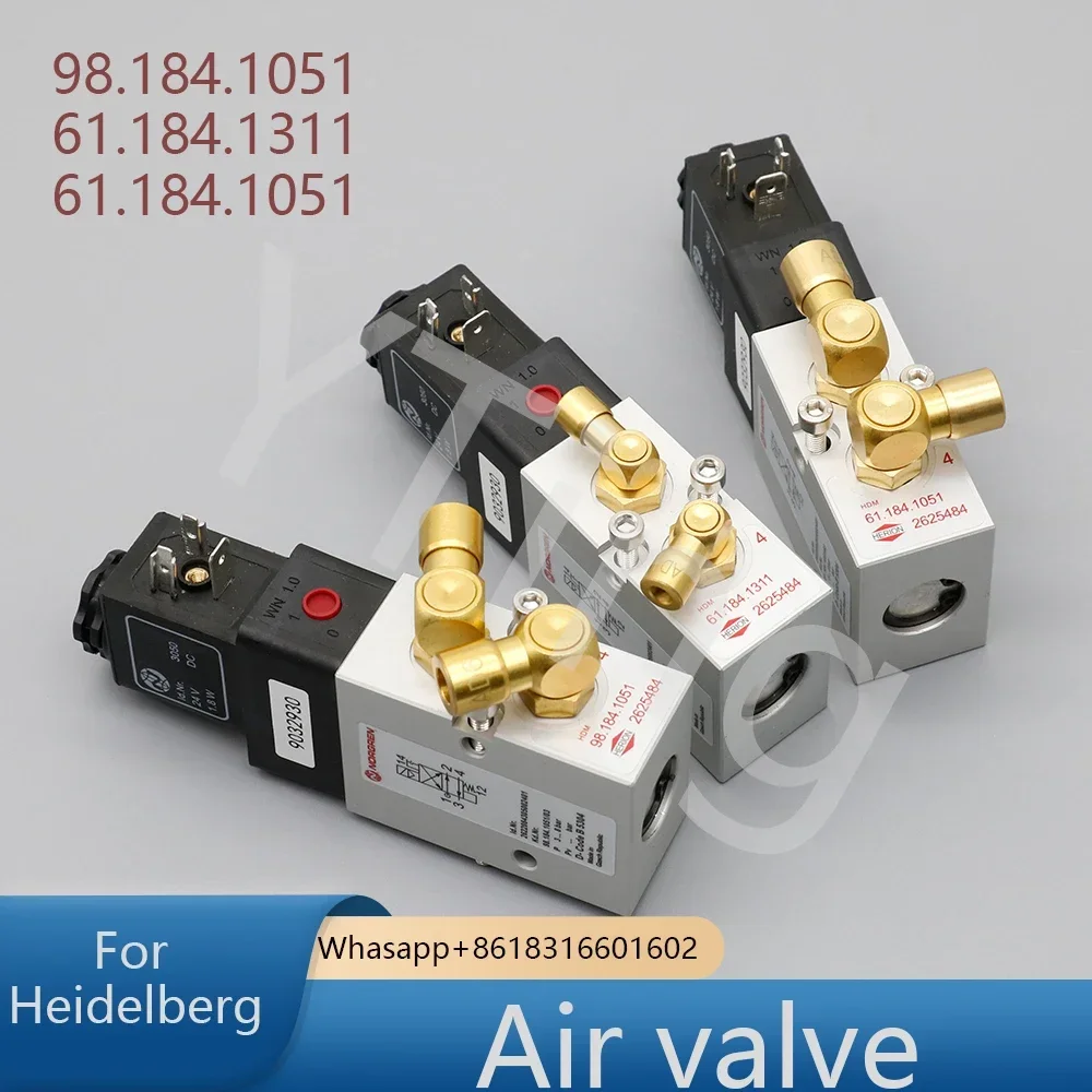 

6MM Best Copper / Rubber Head SM102/CD102 Printing Machinery 4/2-way Valve For Heidelberg 98.184.1051, 61.184.1051, 61.184.1311