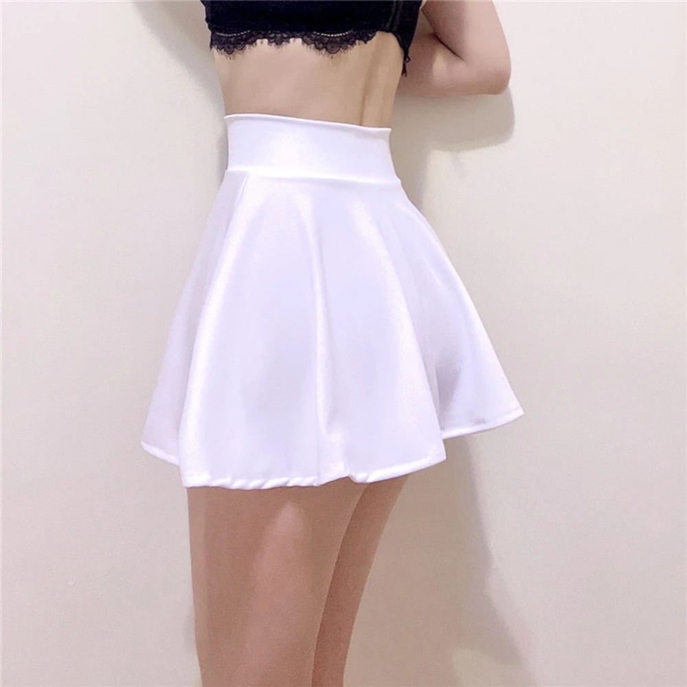 Women\'s Basic Skirt Sexy Mini Pleated Skirt Red Black High Waist Short Skirt Without Lining