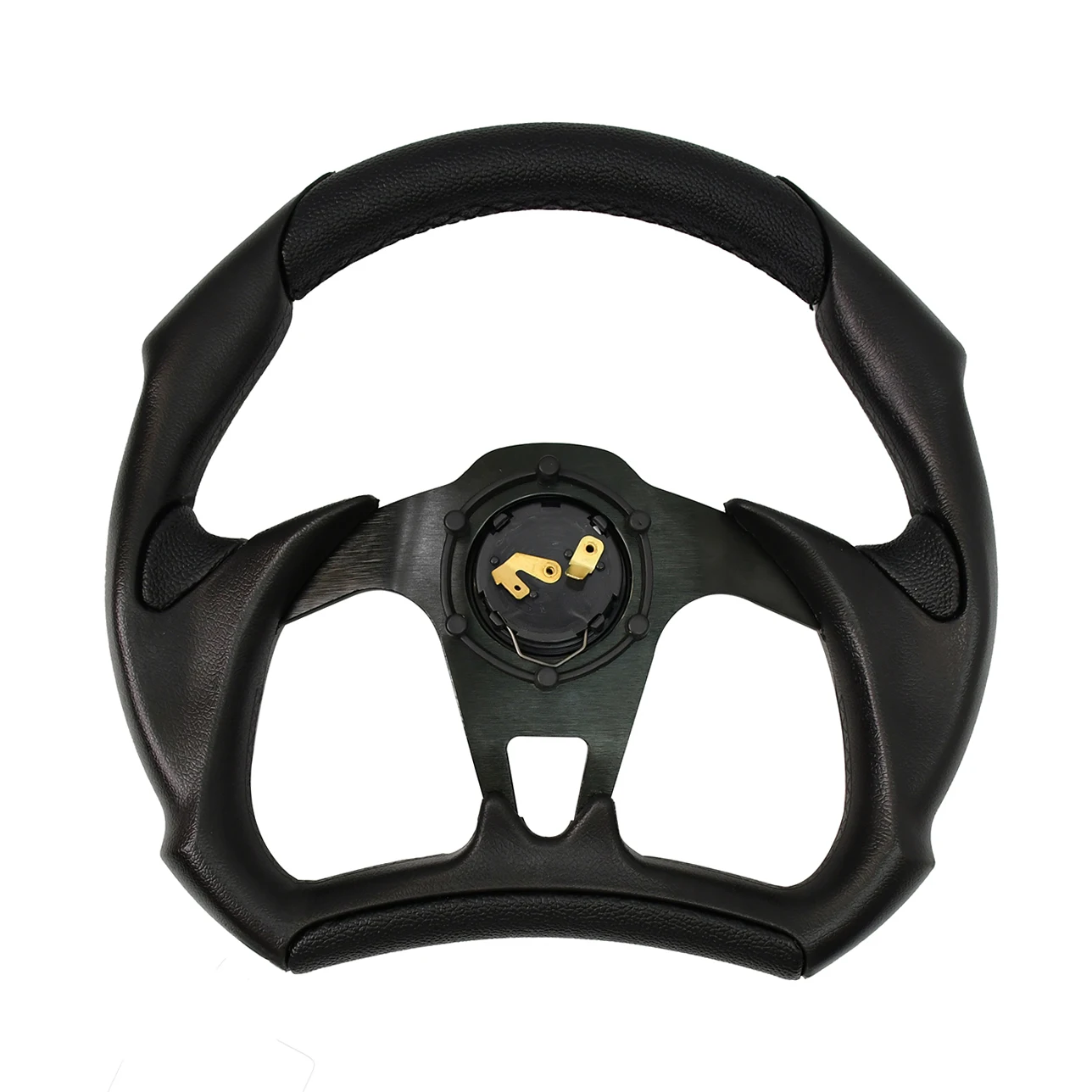 Tiypeor 유니버설 블랙 PVC 스포츠 레이싱 드리프트 게임 시뮬레이터 자동차 스티어링 휠, 320mm
