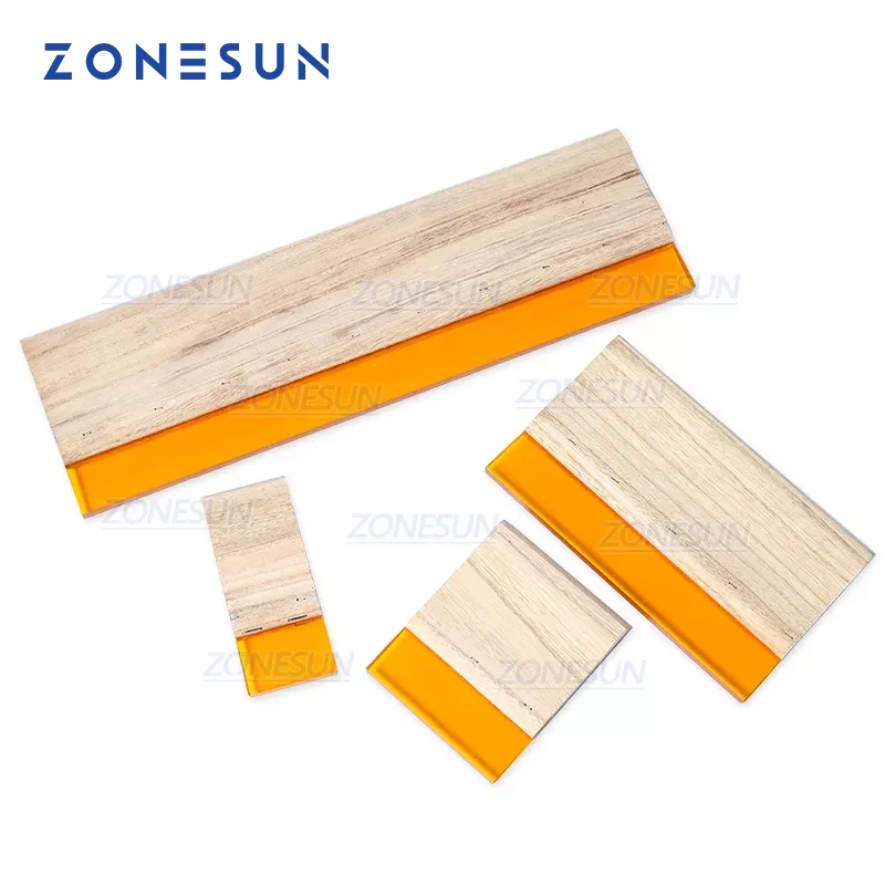 ZONESUN Silk Screen Printing Squeegee Board Wearproof Wood Rubber Ink Scraper Blade Scratch Board Tool For Print Glass T-shirt