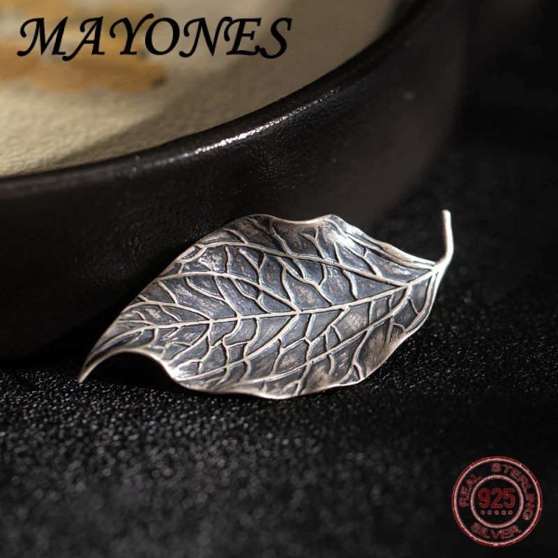 

Новая серебряная брошь S925 с оригинальным дизайном в ретро-стиле, в виде опавшего листа, из тайского серебра, модное персонализированное украшение для мужчин и женщин, подарок