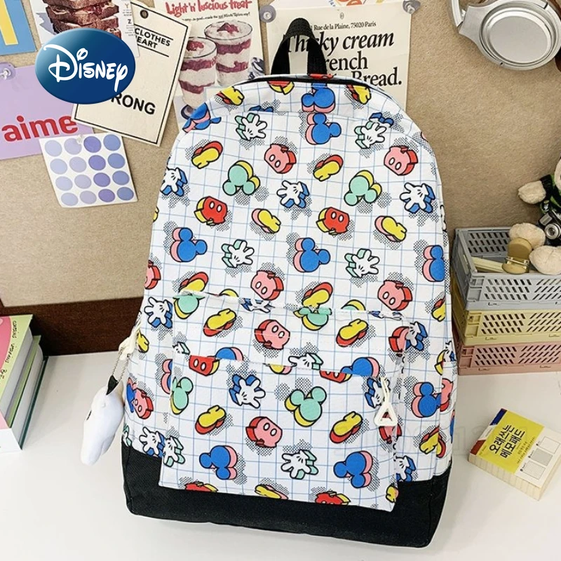 

Disney Mickey New School Bag Cartoon Cute Print Student School Bag Large Capacity High Quality Fashion Casual Student Backpack