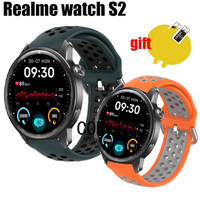 Band For Realme watch S2 Smart Watch Strap Silicone Breathable Sports belt Women men Screen Protector Film