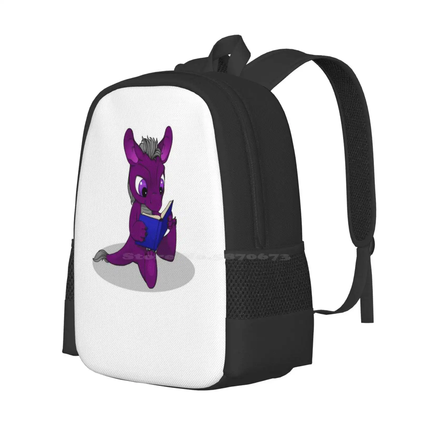 Perse Lectio , The Little Ace Dragon Hot Sale Backpack Fashion Bags Dragon Lgbta Lgbtq Ace Asexual Reading