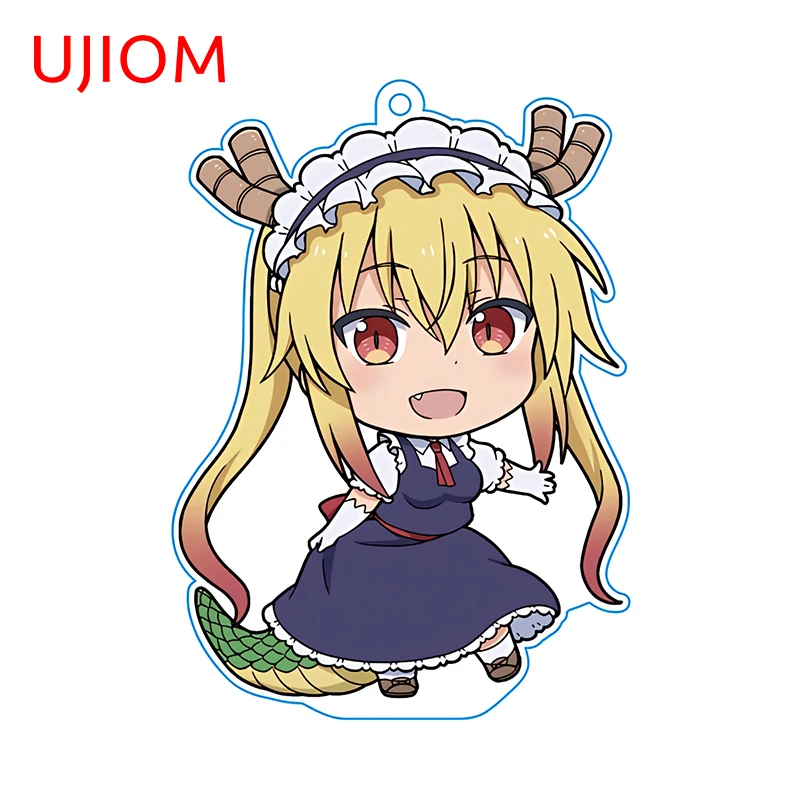 UJIOM 13cm × 9.3cm Tohru Chibi Wall Sticker Dragon Maid Anime Decor Decals Interesting Baby Nursery Room Wallpapers Posters