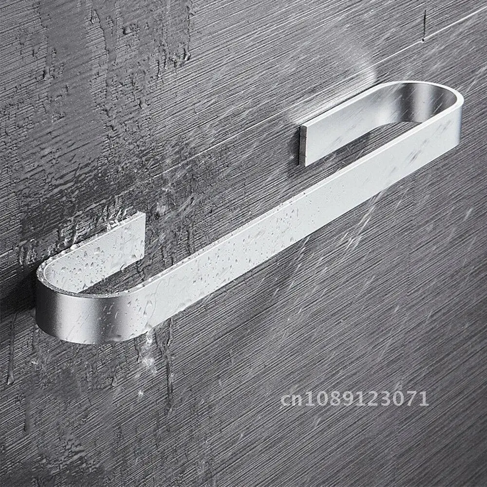 

Black/Sliver Wall Mount Towel Holder Bathroom Single Towel Bar 304 Stainless Steel Rack Bathroom Accessories