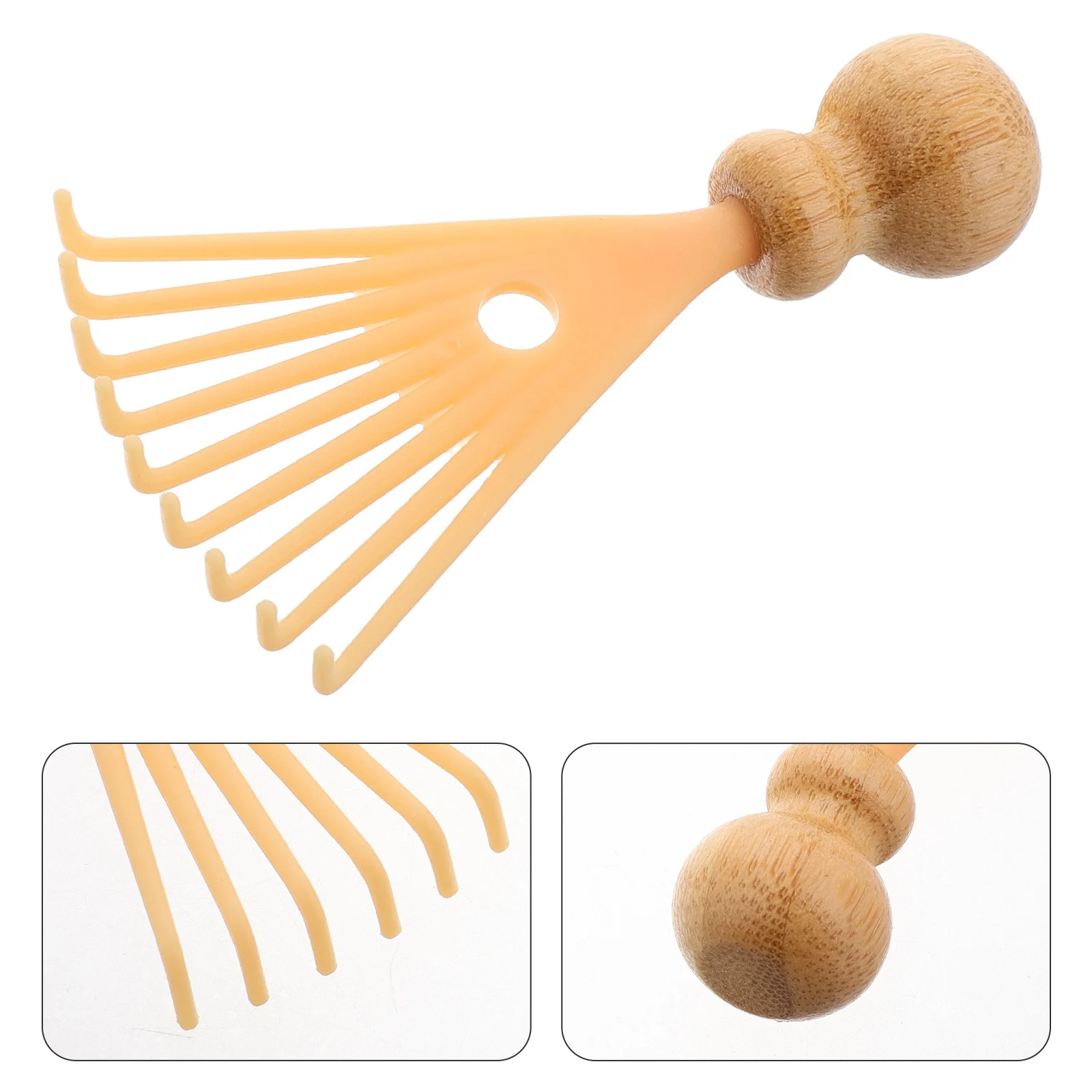 

Beige Mini Head Massager Resin Claw Manual Scalp Scratcher Portable Relaxation Tool Scalp Massage Comb for Home Travel