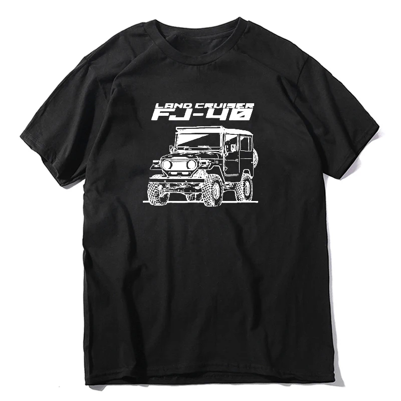 Men Hipster O-Neck Popular Tops Make My Own Fj40 Land Cruiser  Bj40 Off Road 2023 Spring Slim Fit 