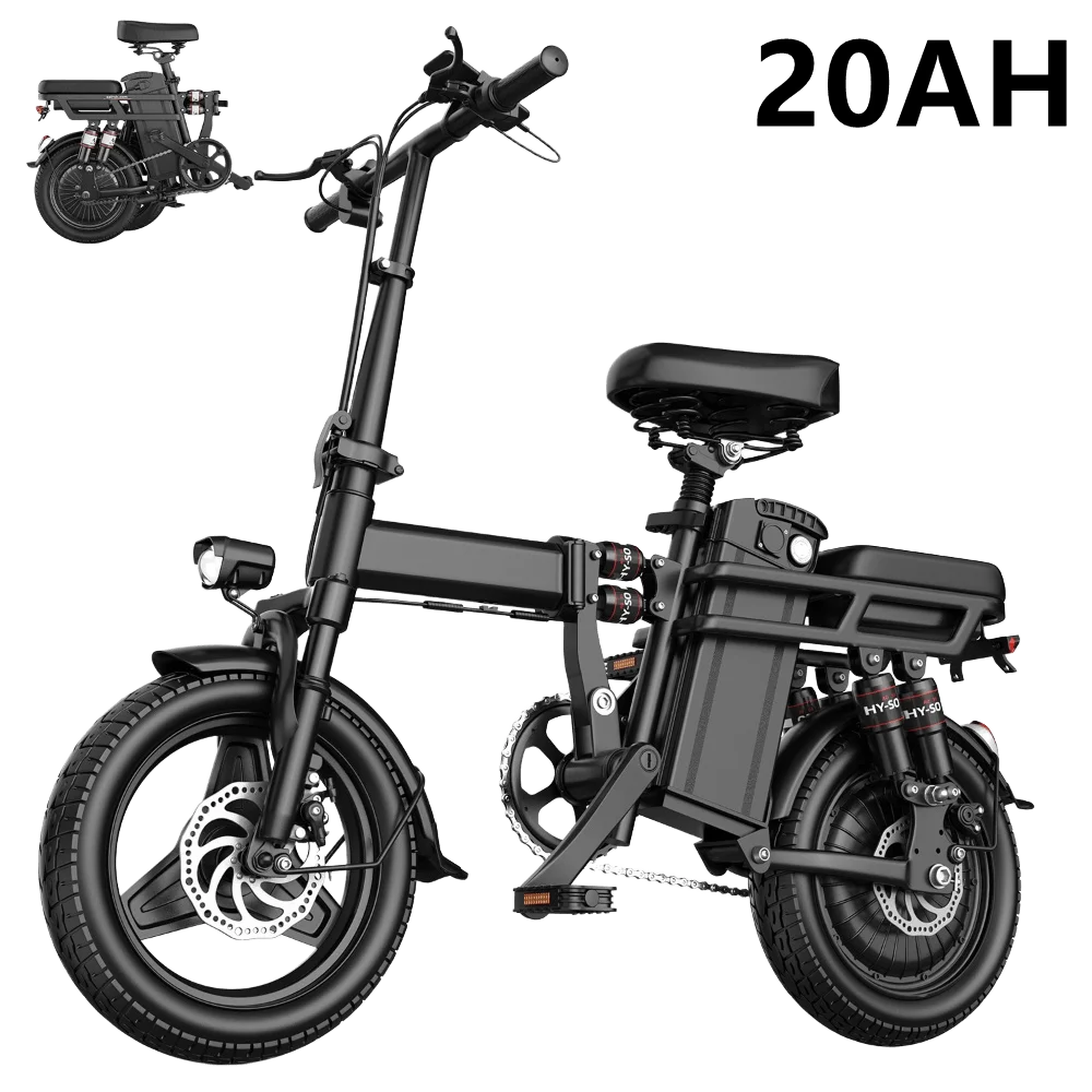 

Folding Electric Bike - 19 MPH Speed, 30 Miles Long Range, 48V 20AH/15AH/10Ah Battery, 500W Motor, Portable E-Bike for Adults