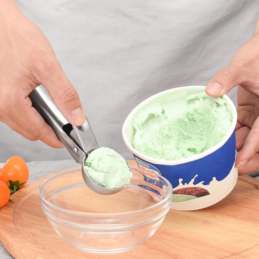 

4 Pcs Ice Cream Scoop Stainless Steel Scooper Metal Fruit Scooping Spoons Dessert