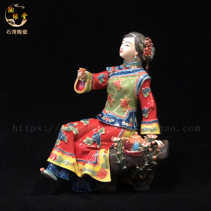 Ceramic Chinese lady ornaments, household porch, TV cabinet, classical decorations, housewarming gifts