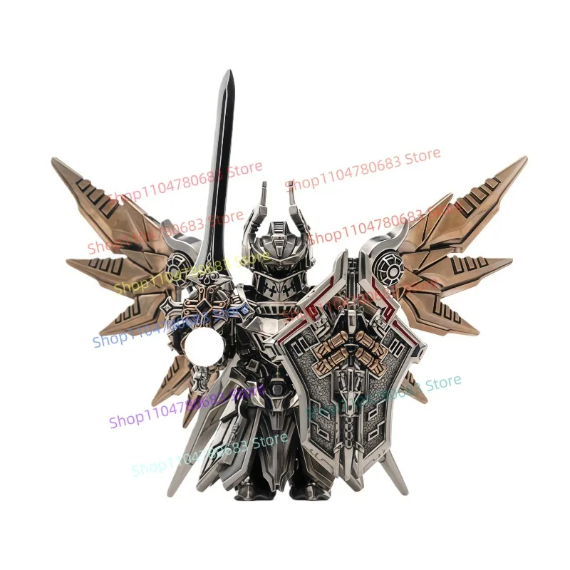 MOC اللبنات الصليبية المعادن المحارب المغناطيسي الشكل الصغير التجمع نموذج عرض أنيمي الكرتون سطح المكتب ديكور لعبة هدية #2