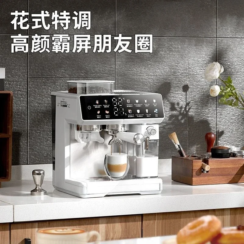 Coffee machine Italian semi-automatic grinding integrated automatic milk foam