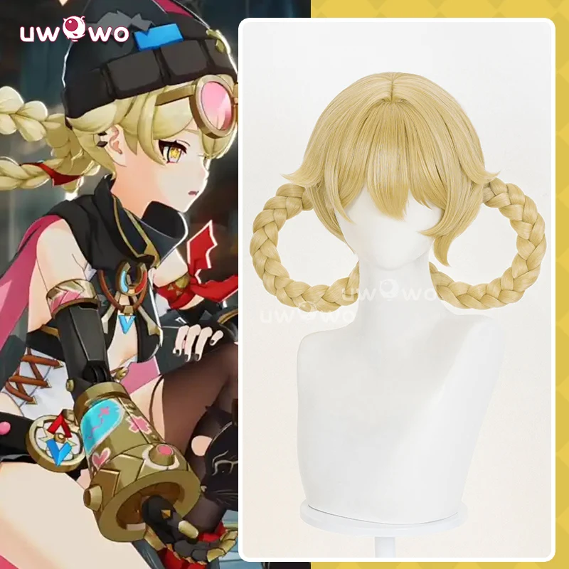 

UWOWO Jahoda Wig Game Genshin impact Jahoda Cosplay Wig Short Hair Yellow Hair Halloween Wig