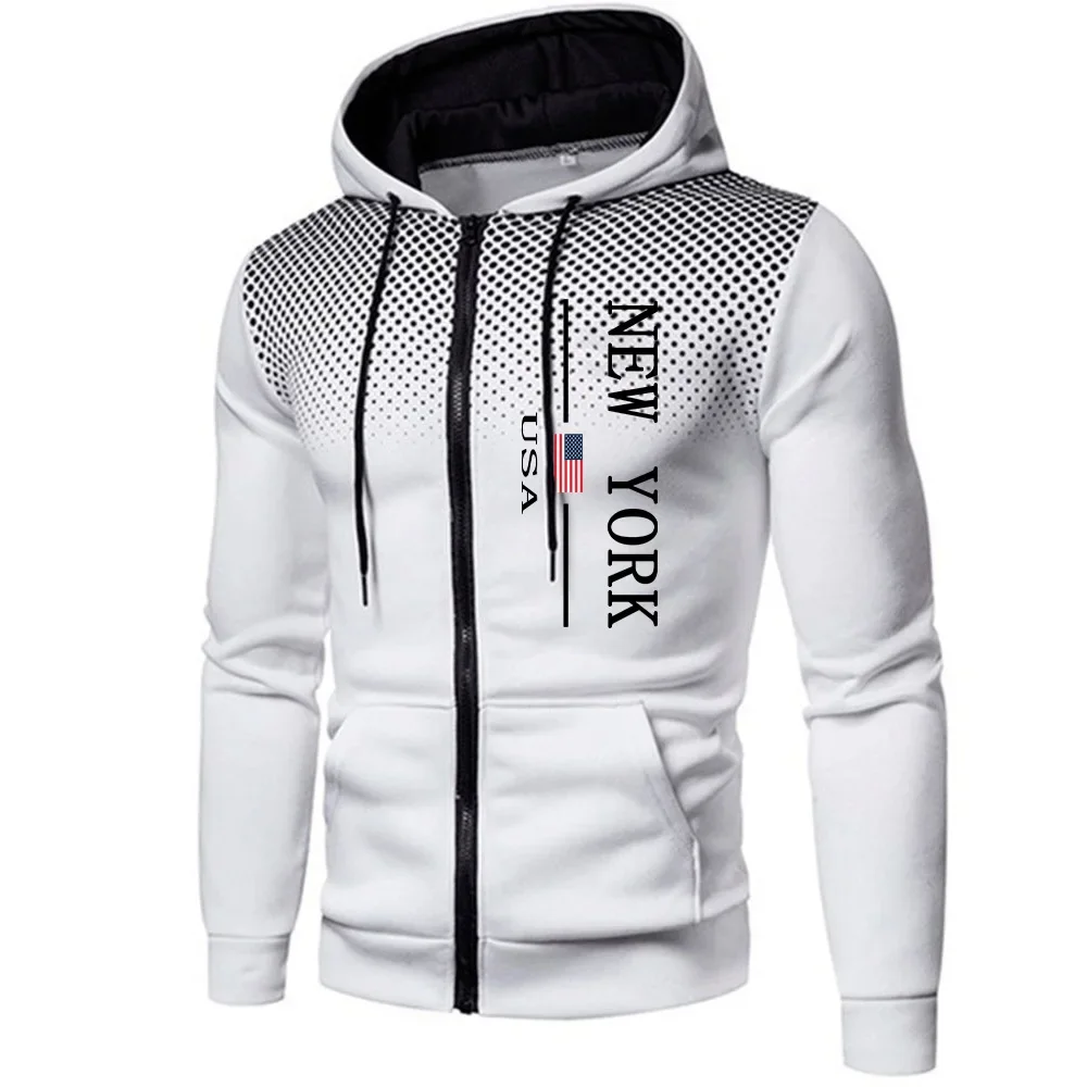 2023 nieuwe collectie heren hoodie met rits City Vibe mode sweatshirt met capuchon herfst winter dagelijks casual sport motorrijden jas