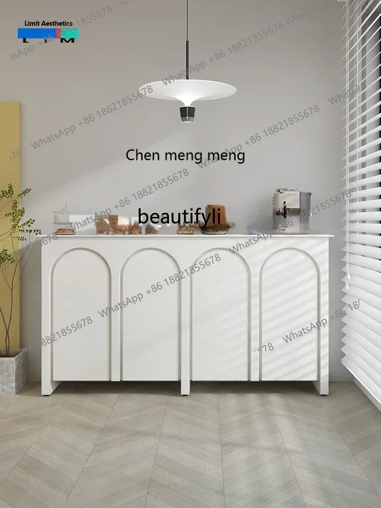 cn8350 LHY zq Italian Sideboard Cabinet Arch Morandi Color Locker Hallway Multi-Functional Storage Cabinet about Equipment Sideb
