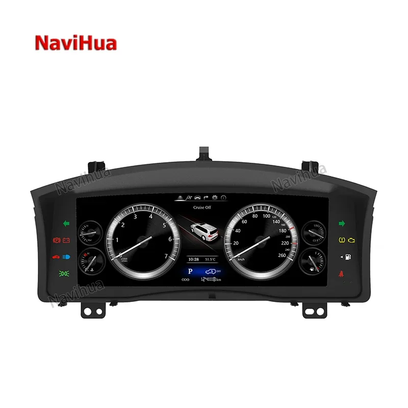 NAVIHUA Multimedia Car LCD Dashboard For Lexus LX570 07-15 Android Auto Instrument Cluster New Upgrade 12.3 Inch Touch Screen