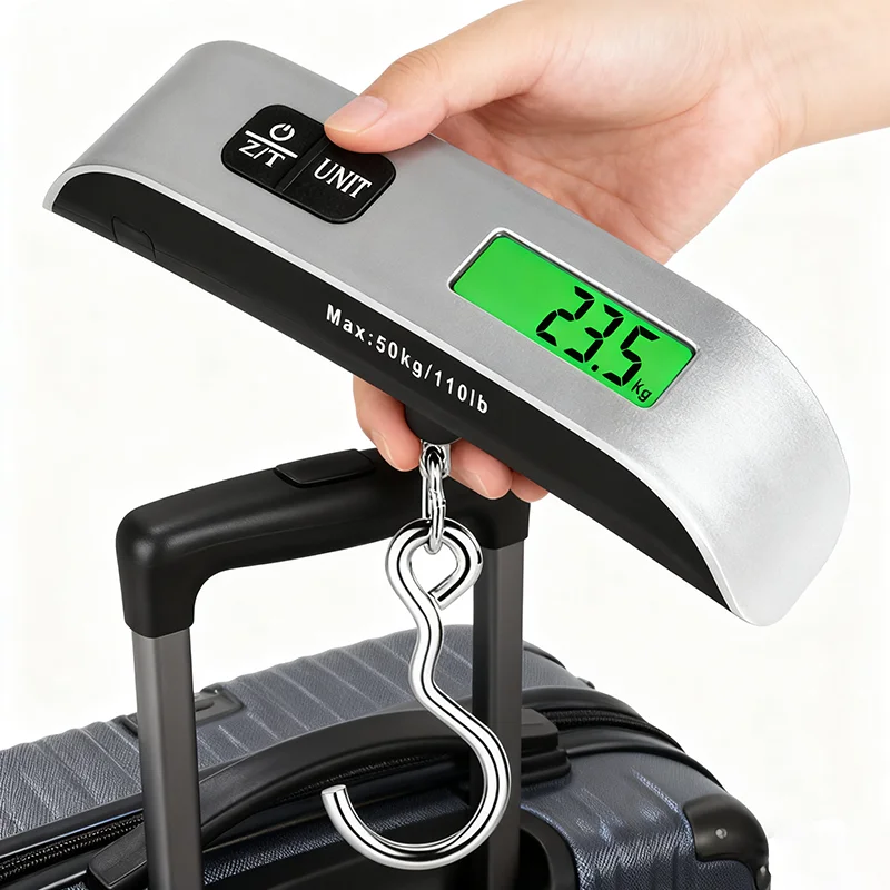 

Digital LCD Display 110lb/50kg Electronic Luggage Hanging Suitcase Travel Weighs Baggage Bag Weight Balance Portable Scale Tool