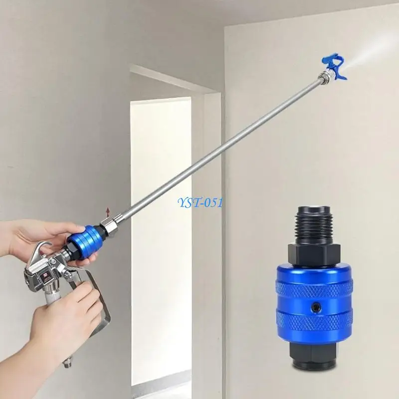 E15A 7/8Inch Threaded Airless Sprayer Guns Rotating Adapter 360 Degree Swivels Joint For Multiple Angles Painting