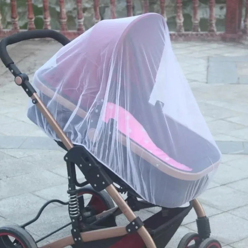 Baby Stroller Mosquito Net Pushchair Cart Insect Shield Net Mesh Safe Infants Protection Mesh Cover Baby Stroller Accessories