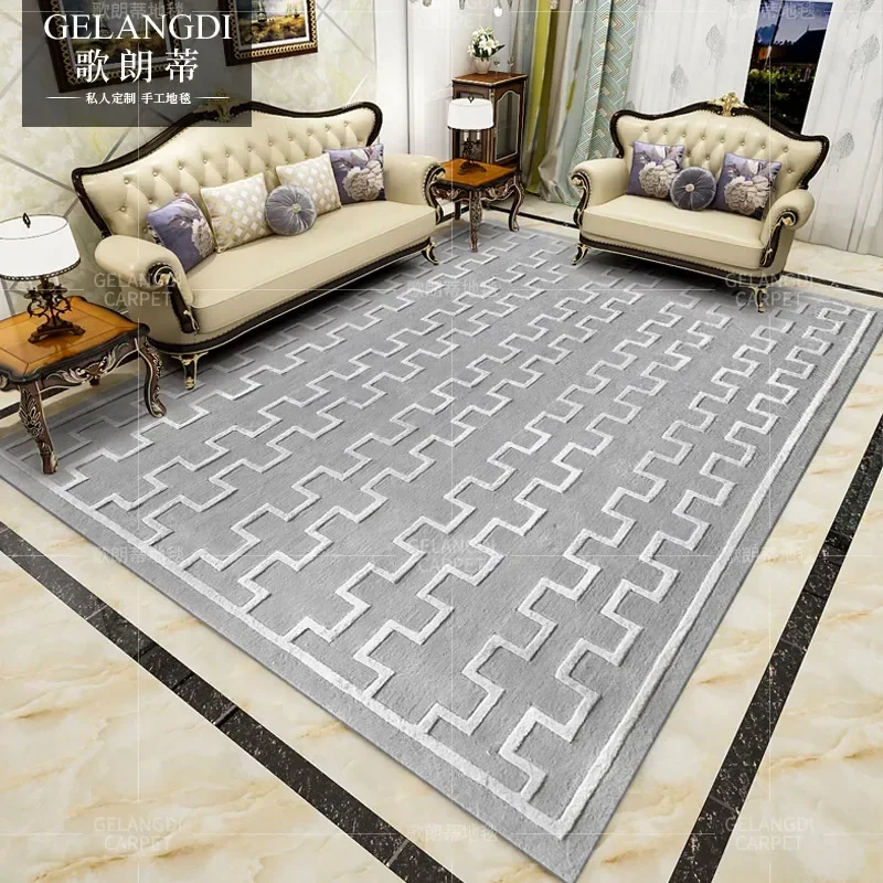 High Quality Hand tufted Carpets NZ wool and silk luxury rugs for bedroom and living room