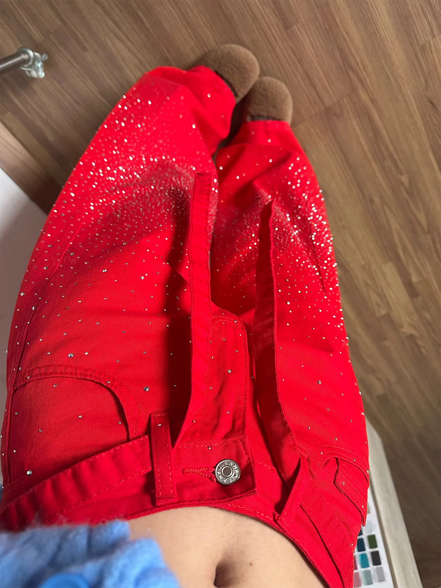 

Women New Red Diamond Jeans with Belt Spring Summer Loose Wide Leg Pant Female Fashion New High Waist Oversize Style Floor Pants