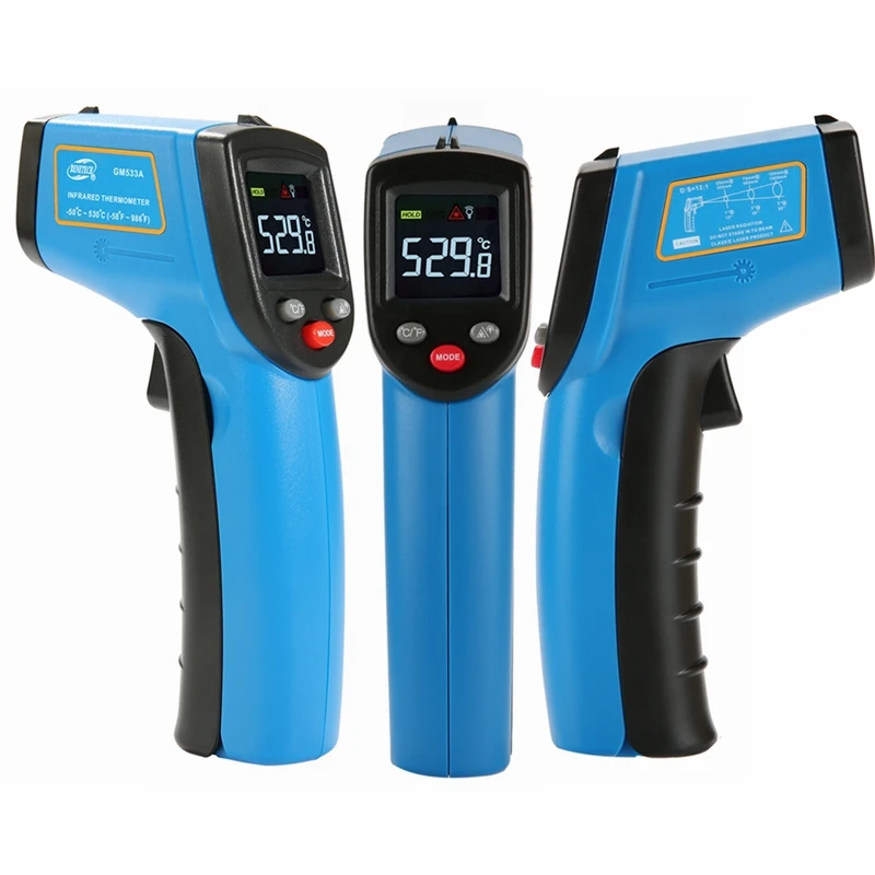 

5PCS GM533A -50~530℃ Infrared Thermometer Laser Non-Contact IR Thermal Imaging Camera Handheld Industrial Electronic Thermometer