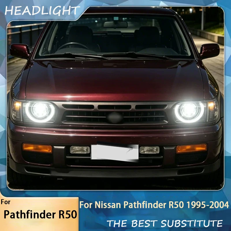 Car Lights for Nissan Pathfinder R50 1995 1996 1997 1998 1999-2004 LED Head Lamp Daytime Running Light Automotive Accessories