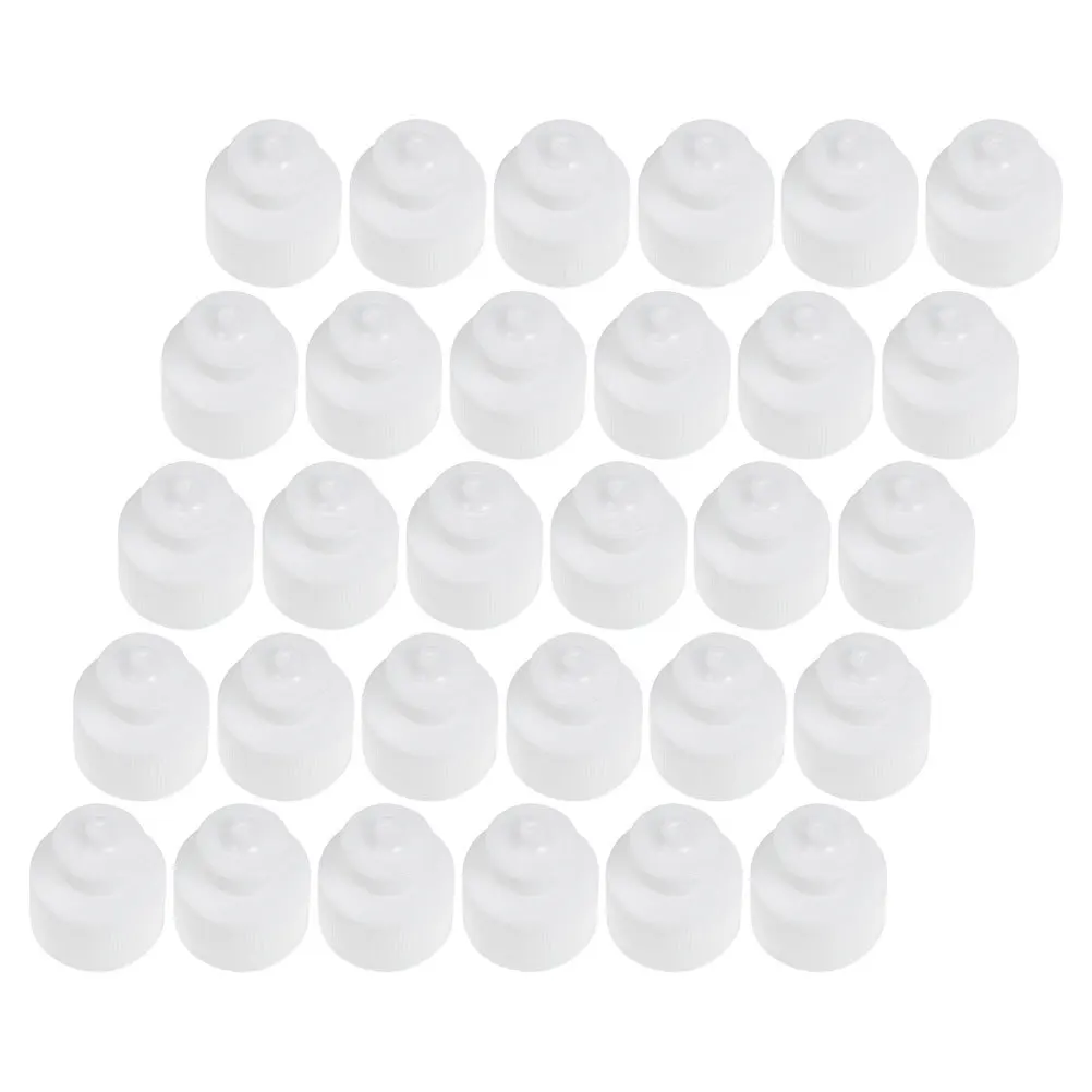 

30Pcs Leak Proof Sports Bottle Caps Push Button Design Easy Open Reusable Portable Water Bottle Replacement Tops