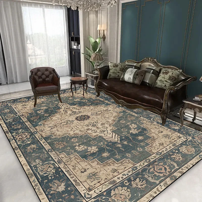 

Винтажный персидский ковер для гостиной, украшения дома, большие ковры для спальни, противоскользящий моющийся диван, журнальный столик, коврик по индивидуальному заказу
