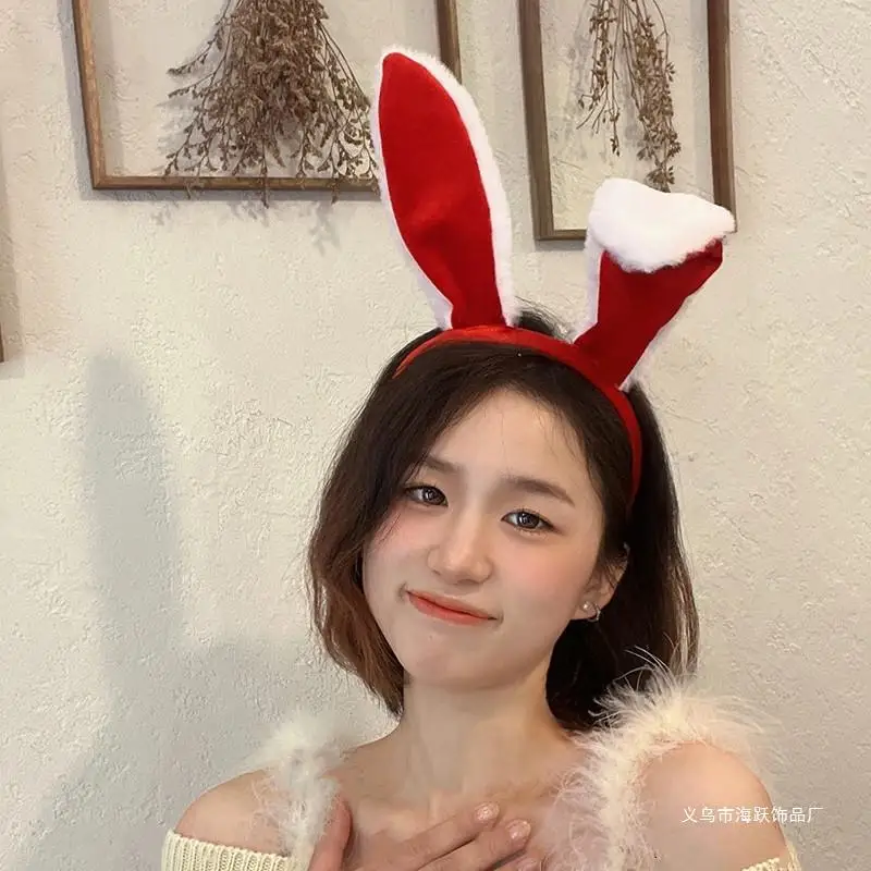 Sexy Cute Plush Rabbit Ear Headband Women Girls Anime Cartoon Bunny Ears Hairband for Cosplay Party Decorations Hair Accessories