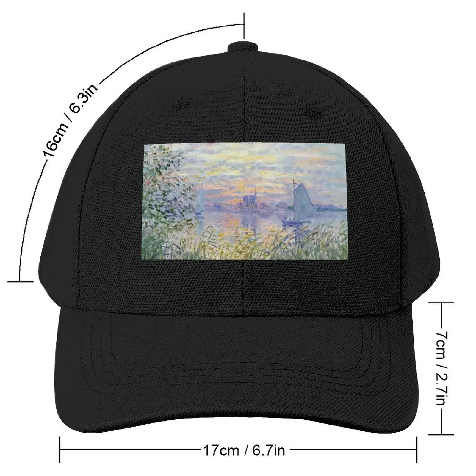 Claude Monet Soleil Couchant Sur la Seine à Lavacourt - Sunset on The Seine Baseball Cap Horse Hat Golf Hat Men's Hats Women's