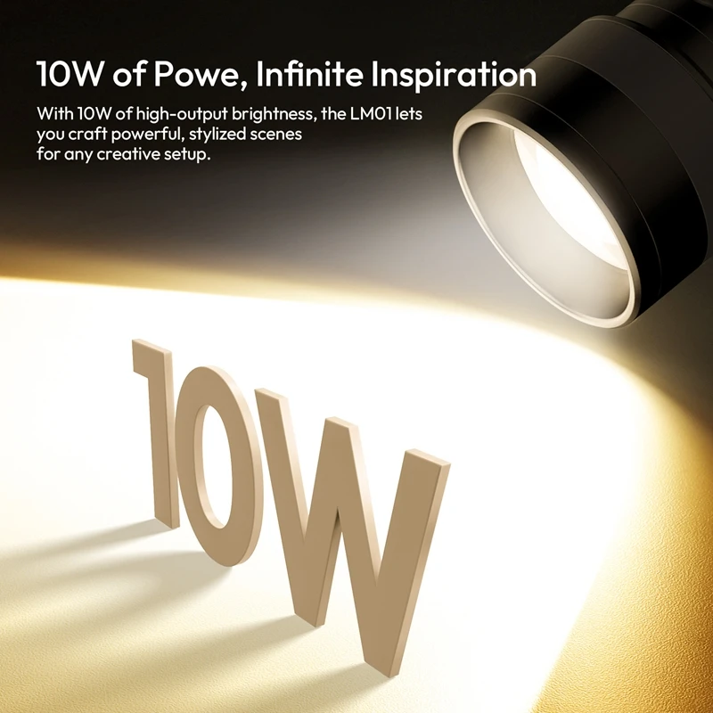 Ulanzi LM01 مصباح يدوي للتصوير الفوتوغرافي 10 وات RGB 20 جوبوس فريد من نوعه للصور البث المباشر لقطات تسجيل الفيديو والتصوير الفوتوغرافي للمنتج
