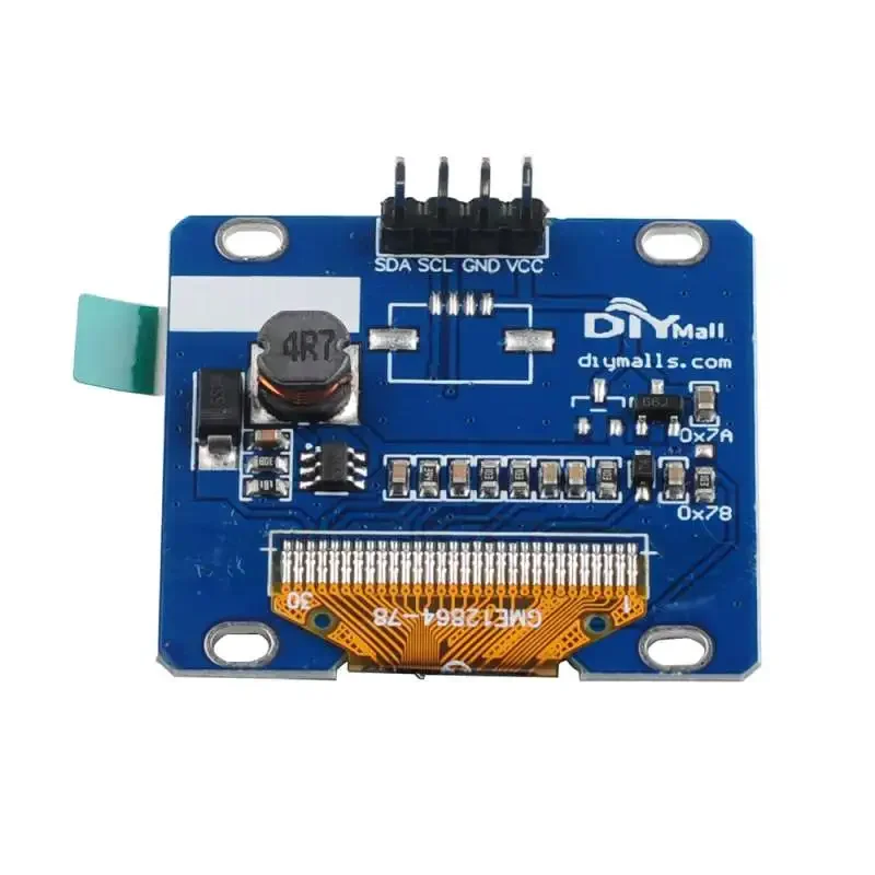 Módulo de exibição OLED para Arduino, Módulo OLED Driver, I2C, IIC, Serial 128X64, SH1106, 51, MSP420, STIM32, SCR, 1, 3 Polegada, azul, branco