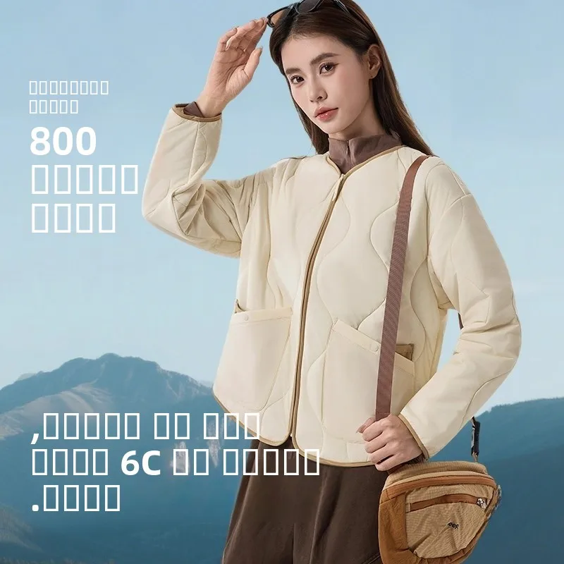 

Женский легкий пуховый жилет Banana Le CL002, стеганый, ветрозащитный, машинная стирка, для активного отдыха, однотонный, с длинными рукавами