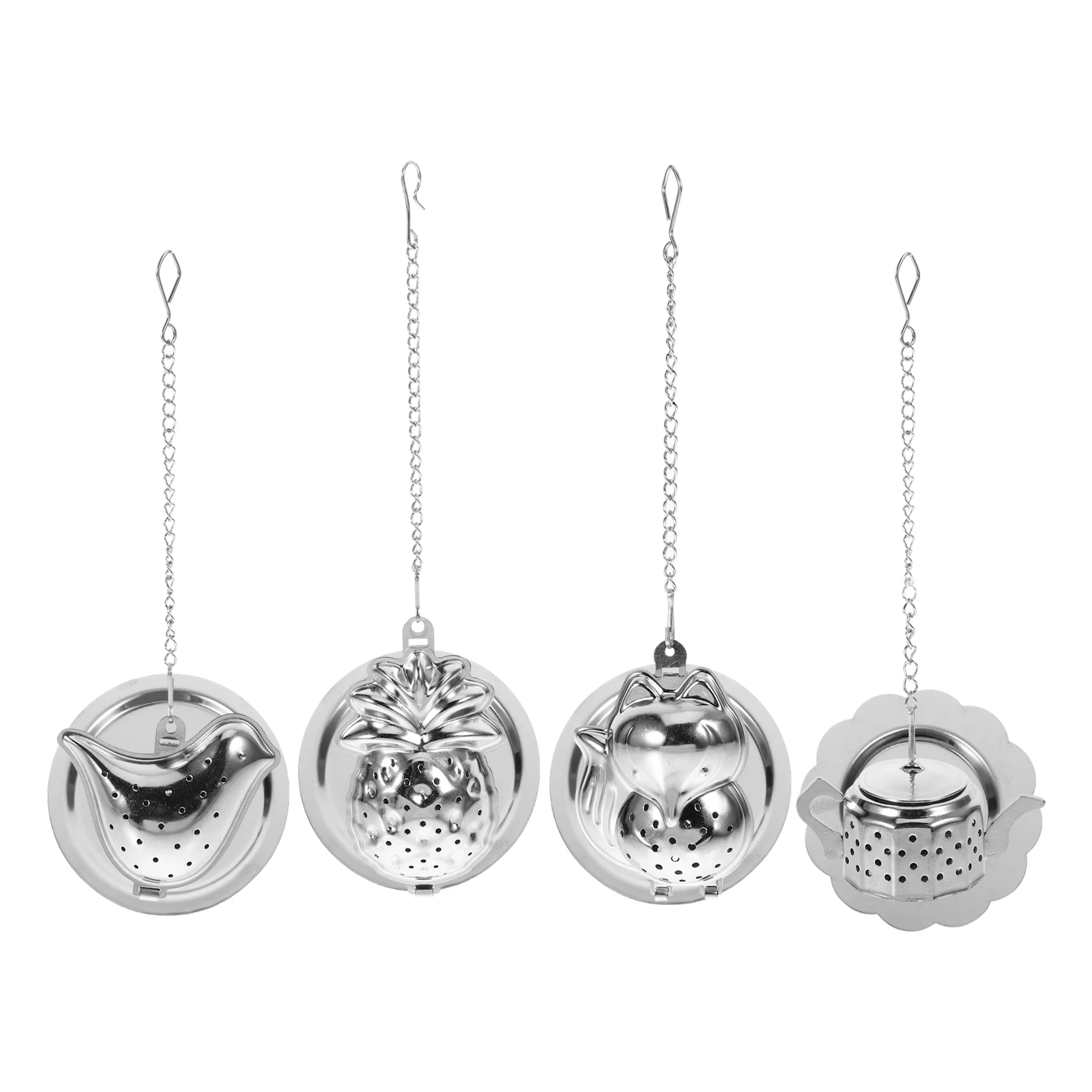 

4 set Cartoon Stainless Steel Infuser Strainer Filter For Mugs Cups Teapots Fine Mesh Reusable Household Kitchen Brew