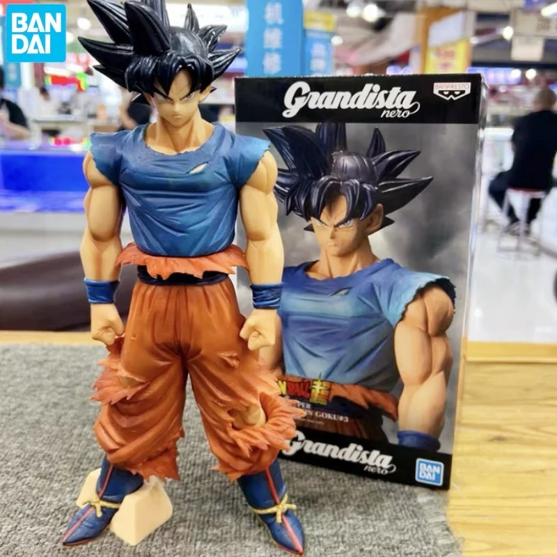 Original Bandai Super Saiyan Dragon Ball Son Goku Action Figures Grandista Nero Goku Ultra Instinct Black Hair Anime Toys Gifts