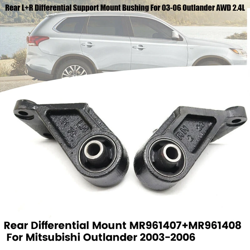 

Rear Differential Mount Parts MR961407/MR961408 For Mitsubishi Outlander 2003-2006 2.4L Support Mounting Bushing Set L&R 1Pair