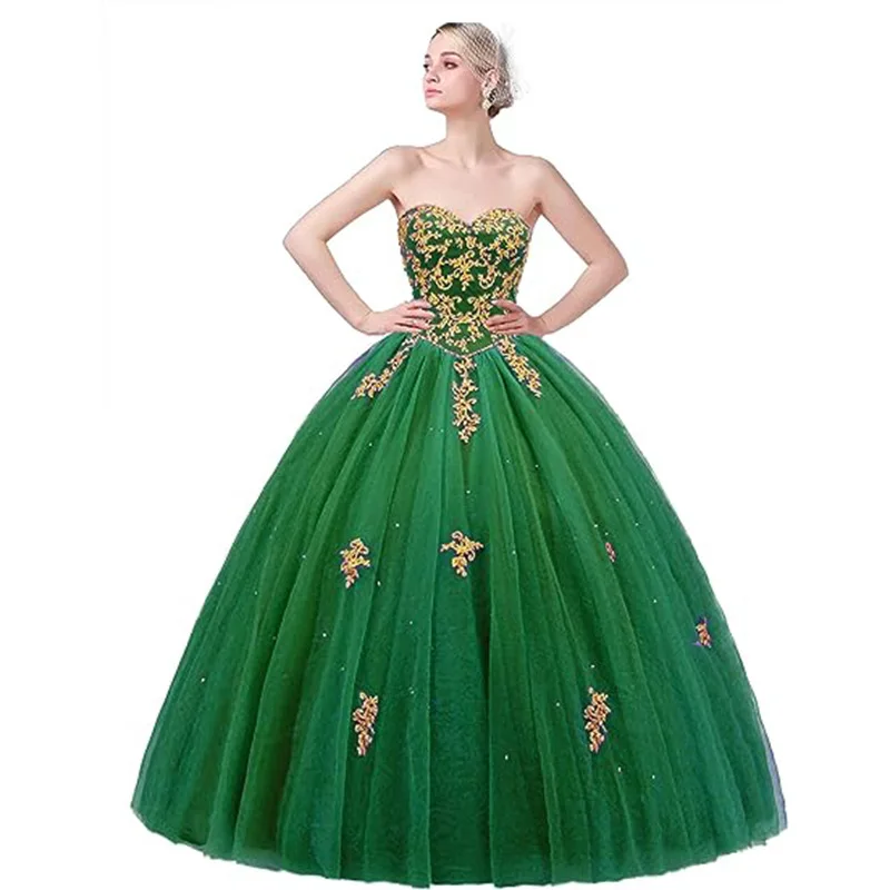 Vestido de noche sin tirantes para quinceañera, traje elegante con apliques para baile de graduación, varios colores, talla grande, hecho a medida, novedad