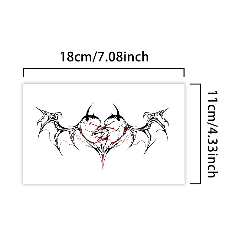 12Pcs Glow in Dark Succubus Temporary Tattoo Sticker, Long-lasting and Waterproof, Fake Tattoos for Women, Chest, Belly.