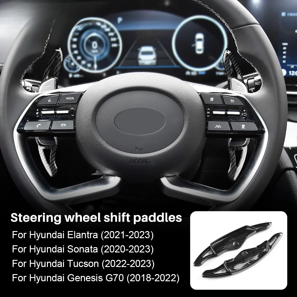 For Hyundai Elantra 2021-2023 Tucson 2022-2023 Steering Wheel Paddle Shifters ABS Gear Shift Extensions Interior Upgrade Styling