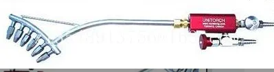 Handheld fire gun with 6, 9, 12 torches and lamps, made of glass, sprayed with flames, burning the fire gun head