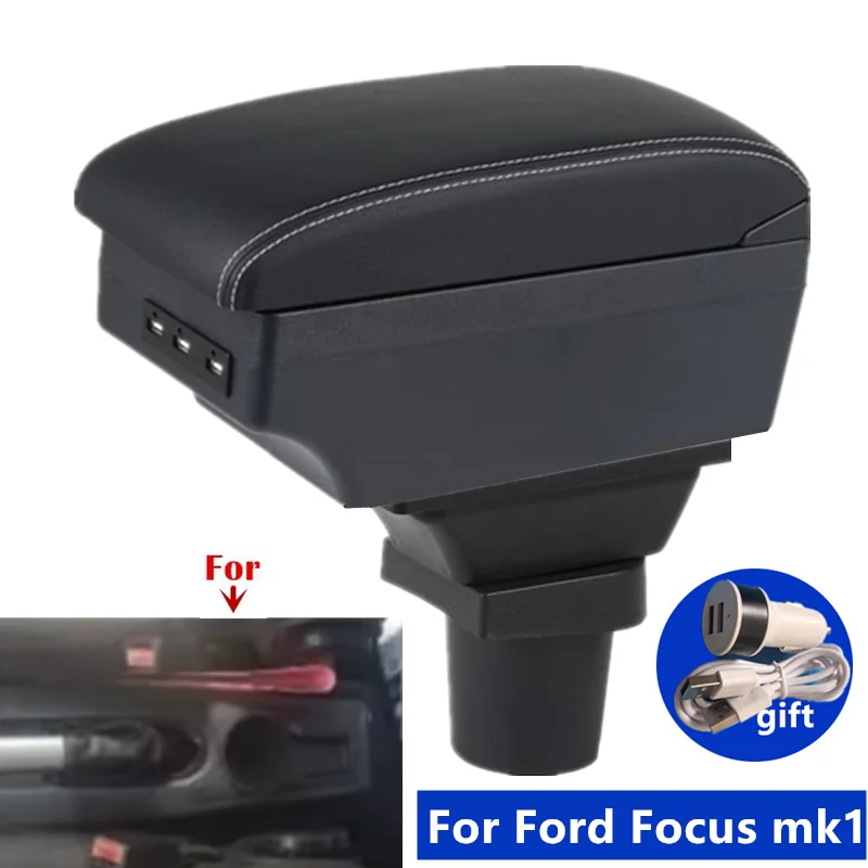 Für Ford Focus mk1 Armlehne Box Center Lagerung box Innen Gewidmet Retrofit Auto Zubehör